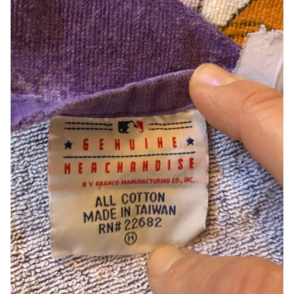 Vintage 90s‎ Colorado Rockies MLB Beach Towel Franco Mfg Rookie League
